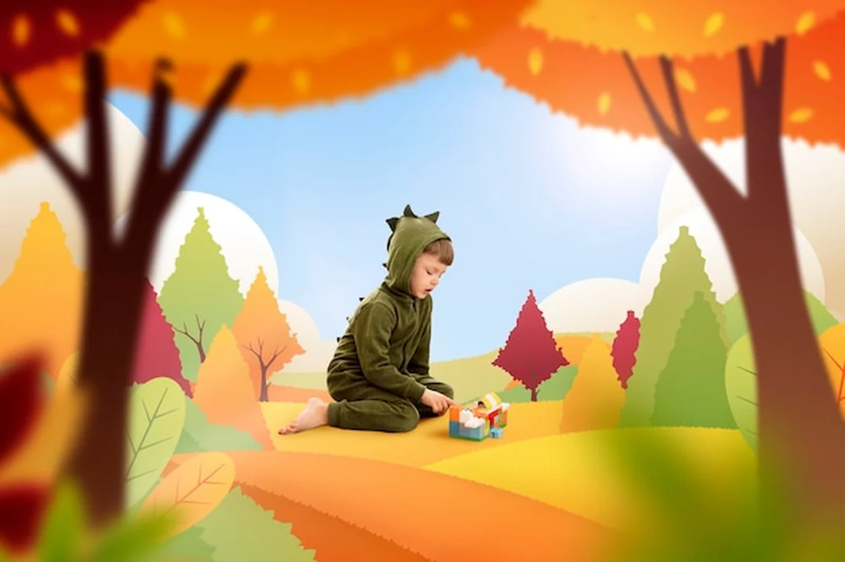 Dziecko bawi się wciągającą zabawą